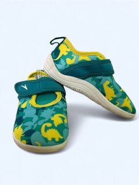 Speedo Kids Green & Yellow Dino Slip-On Water Shoes